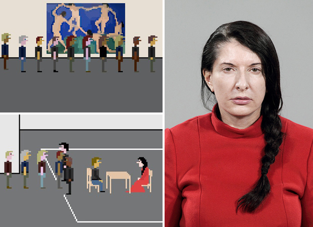 Performance artist Marina Abramović's MOMA exhibition, 'The Artist is Present' has now become an 8-bit video game designed by games developer Pippin Barr