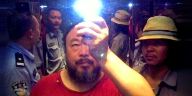 Ai Weiwei in the lift while being taken into custody by the police, Sichuan, China, 2009; photo courtesy the artist