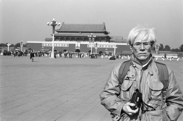 Andy Warhol in Tiananmen Square, 1982, by  Christopher Makos.