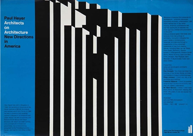 Architects on Architecture, Promotional Poster, Allen Lane, The Penguin Press, 1968 by Gerald Cinamon