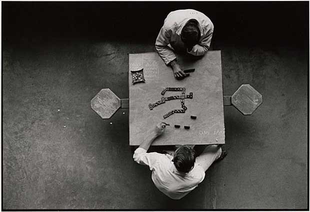 The dominoes players, Walls Unit, Texas Department of Corrections, by Danny Lyon from Conversations with the Dead