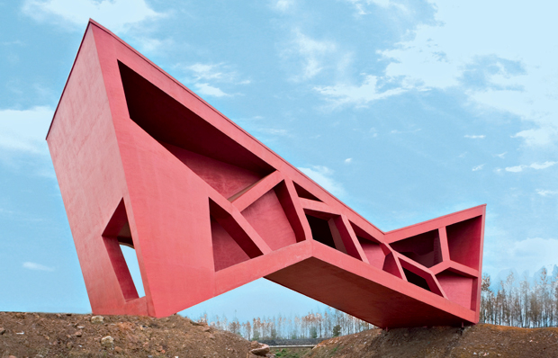 Jinhua Architecture Park, Bridging Teahouse completed by LAR/Fernando Romero in 2006