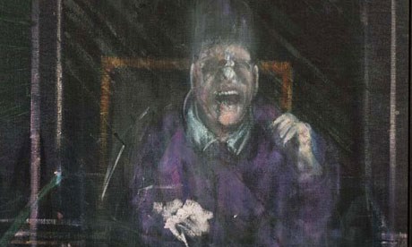 A detail from Untitled (Pope) - Francis Bacon