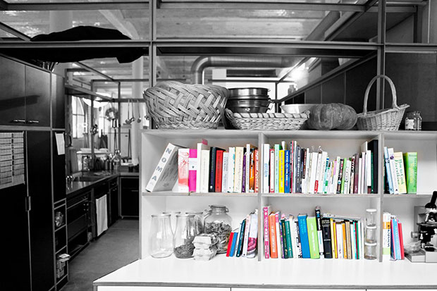 One of the shelves in Olafur Eliasson's Berlin studio - from Studio Olafur Eliasson The Kitchen