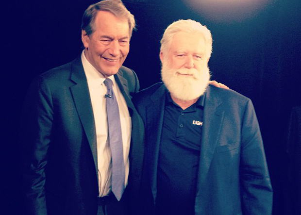 Rose (left) and Turrell, courtesy of Charlie Rose's Instagram account